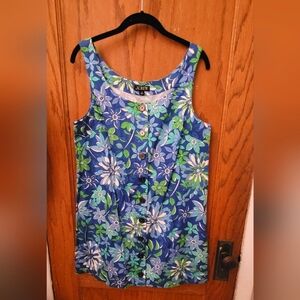 J. Crew Floral Button Front Shift Dress